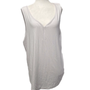 REITMANS | Plain White V-neck Ribbed Tank Top